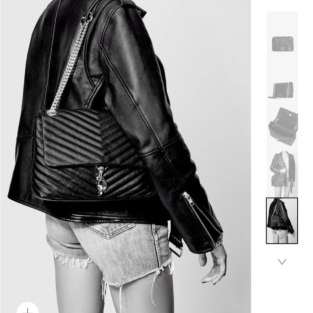 Edie Quilted Chain Shoulder Bag